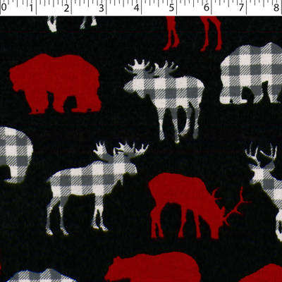 FIRESIDE FLANNELETTE - BUFFALO WILDLIFE