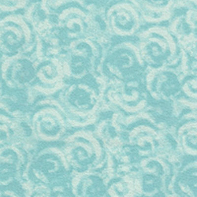 aqua cotton swirly flannelette