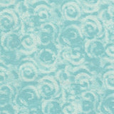aqua cotton swirly flannelette