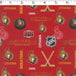 medium weight brushed NHL cotton in allover Ottawa Senators print in red