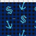 medium weight brushed NHL cotton in the print of Seattle Kraken on a blue and black buffalo check background