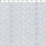 white embroidered eyelet 