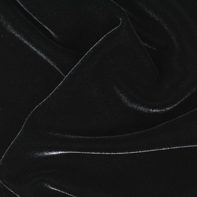 polyester velvet in black