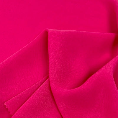 beetroot pink polyester chiffon
