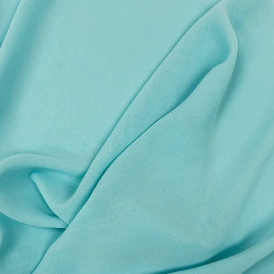 robins egg blue polyester chiffon