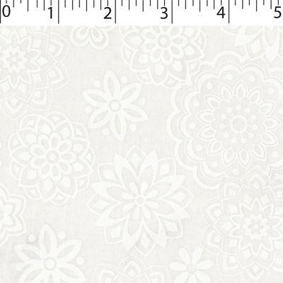 white tone on tone medallion print 