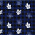 NHL Toronto Maple Leafs cotton print in blue and black buffalo check design