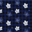 NHL Toronto Maple Leafs cotton print in blue and black buffalo check design