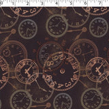 0648032 Poplin Prints - Vintage Clocks