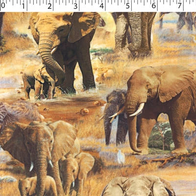 MEDLEY POPLIN PRINTS - ELEPHANTS