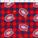 NHL Montreal Canadiens cotton print in blue and red buffalo check design