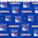 NHL Crest on Crest New York Rangers print in blue