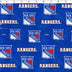 NHL Crest on Crest New York Rangers print in blue