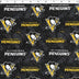 NHL Crest on Crest Pittsburgh Penguins print in black and yellow