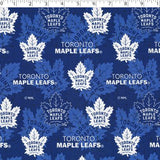 NHL Crest on Crest Toronto Maple Leaf print in blue