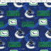 NHL Crest on Crest Vancouver Canucks print in blue and green