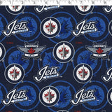 NHL Crest on Crest Winnipeg Jets print in blue