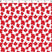medium weight cotton on white background with all over red small leaf print