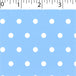 sky ground cotton fabric with white big dot prints