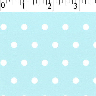 mist ground cotton fabric with white big dot prints