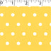 yellow ground cotton fabric with white big dot prints