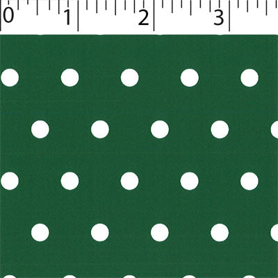 forest ground cotton fabric with white big dot prints