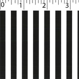 black ground cotton fabric with white big stripe prints