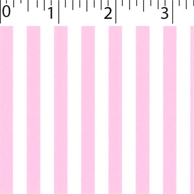 pink ground cotton fabric with white big stripe prints