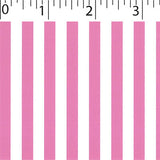 da pink ground cotton fabric with white big stripe prints
