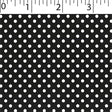 black ground cotton fabric with white little dot prints