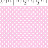 pink ground cotton fabric with white little dot prints