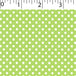 green ground cotton fabric with white little dot prints
