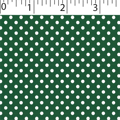 forest ground cotton fabric with white little dot prints