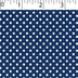 navy ground cotton fabric with white little dot prints