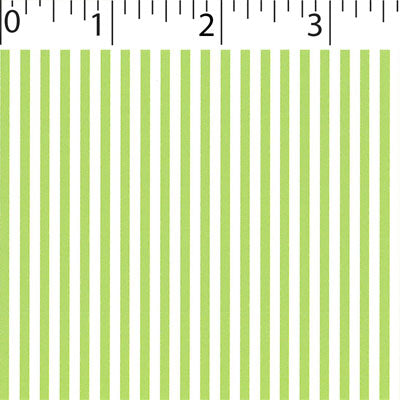 green ground cotton fabric with white little stripe prints