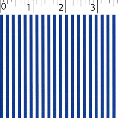 blue ground cotton fabric with white little stripe prints