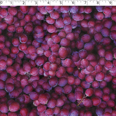 cotton fabric with grape prints