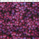 cotton fabric with grape prints