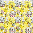 yellow cotton with bunnies and chicks
