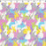 multi colour bunny silhouette cotton print