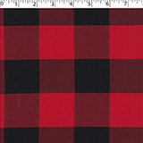 red and black buffalo check in medium weight polyester Viscose Yarn Dye Twill weave