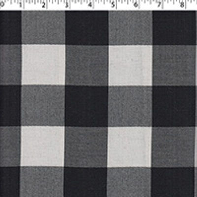 off white and black buffalo check in medium weight polyester Viscose Yarn Dye Twill weave