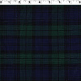 black watch tartan in medium weight plaid in medium weight polyester Viscose Yarn Dye Twill weave.