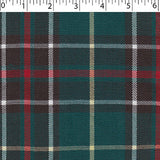 Newfoundland plaid in medium weight polyester Viscose Yarn Dye Twill weave.