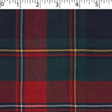 Quebec plaid in medium weight polyester Viscose Yarn Dye Twill weave.