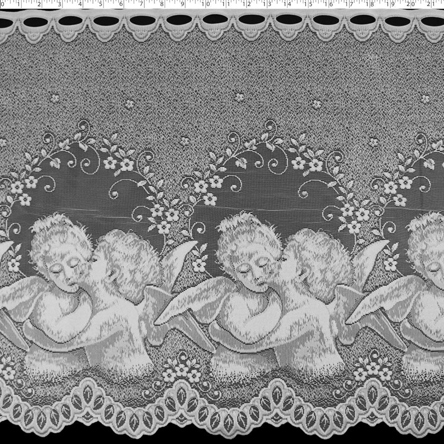 DRAPERY CAFE LACE 24" - LOVING ANGELS