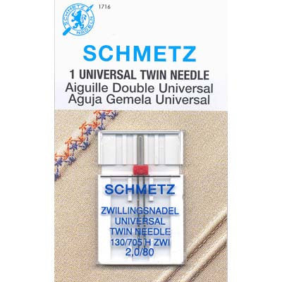 SCHMETZ NEEDLE - TWIN 80/12-2.0MM (1716)