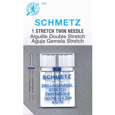 SCHMETZ NEEDLE - TWIN STRETCH NEEDLES 75/11 [4.0MM] (1775)
