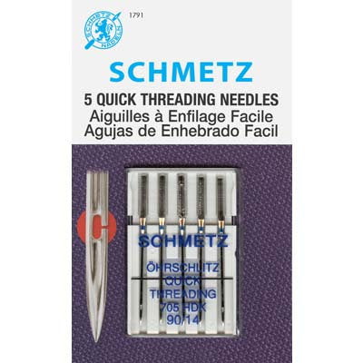 SCHMETZ 5 QUICK THREADING NEEDLES 90/14 (1791)