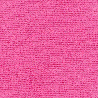 hot pink polyester nylon cleaning cloth with both sides serged in matching thread